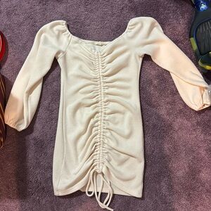 Winter dress, light easy to wear, flexible material. Super comfy, in good shape.